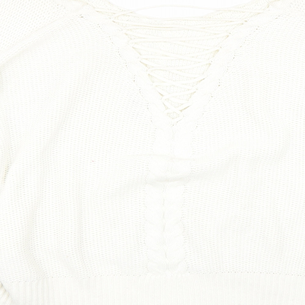 Womens UK Size 16 Miss Selfridge White Pullover Jumper
