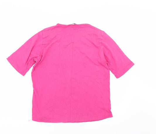 Isle Womens Pink Basic T-Shirt Size M