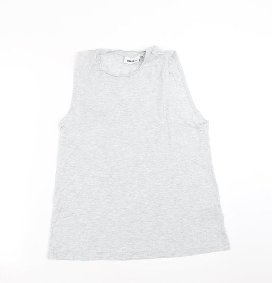 Weekday Womens Grey Basic Tank Size L