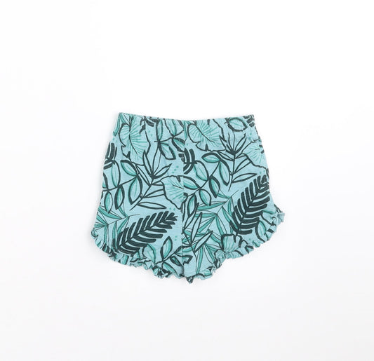 NEXT Baby Blue Floral Trousers Size 12-18 Months - shorts