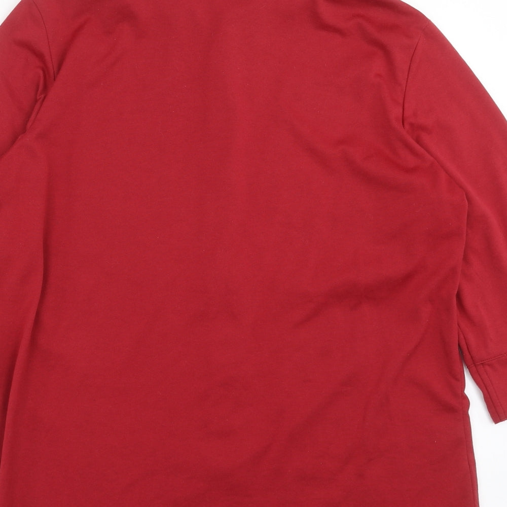 Womens UK Size 12 Preworn Red Basic Blouse