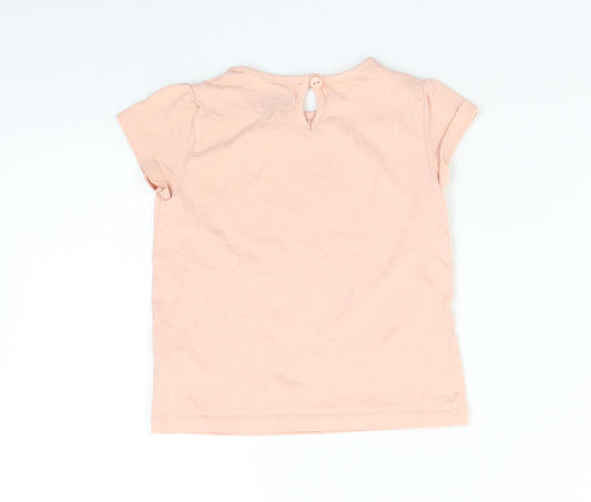 F&F Girls Pink Basic T-Shirt Size 2-3 Years