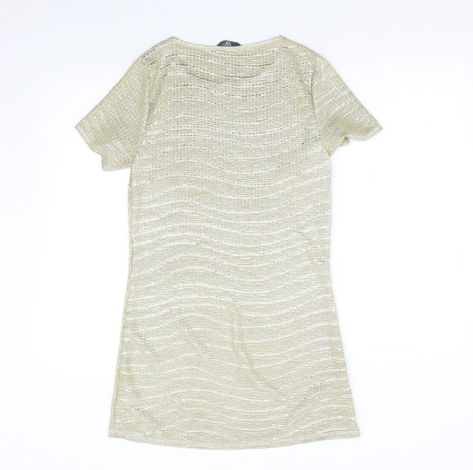 BHS Womens Gold Slip Dress Size 10