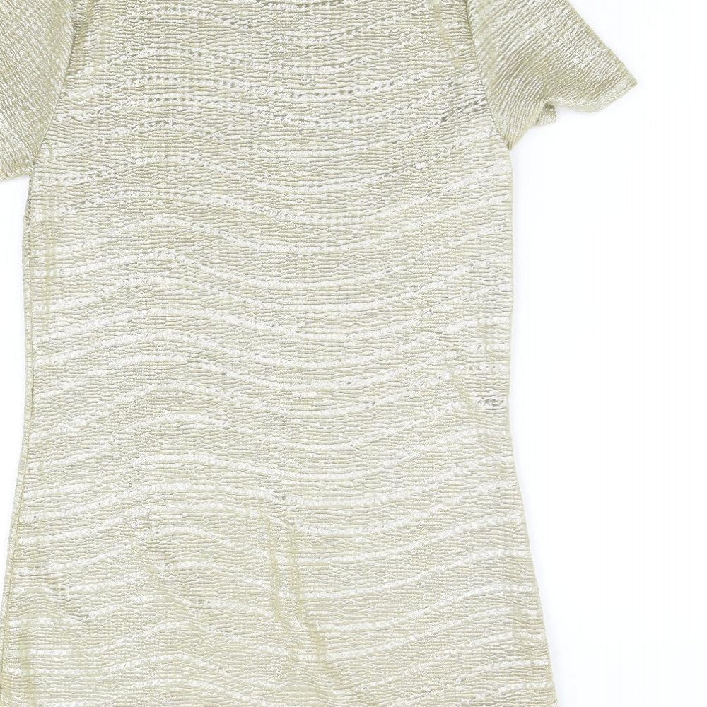 BHS Womens Gold Slip Dress Size 10