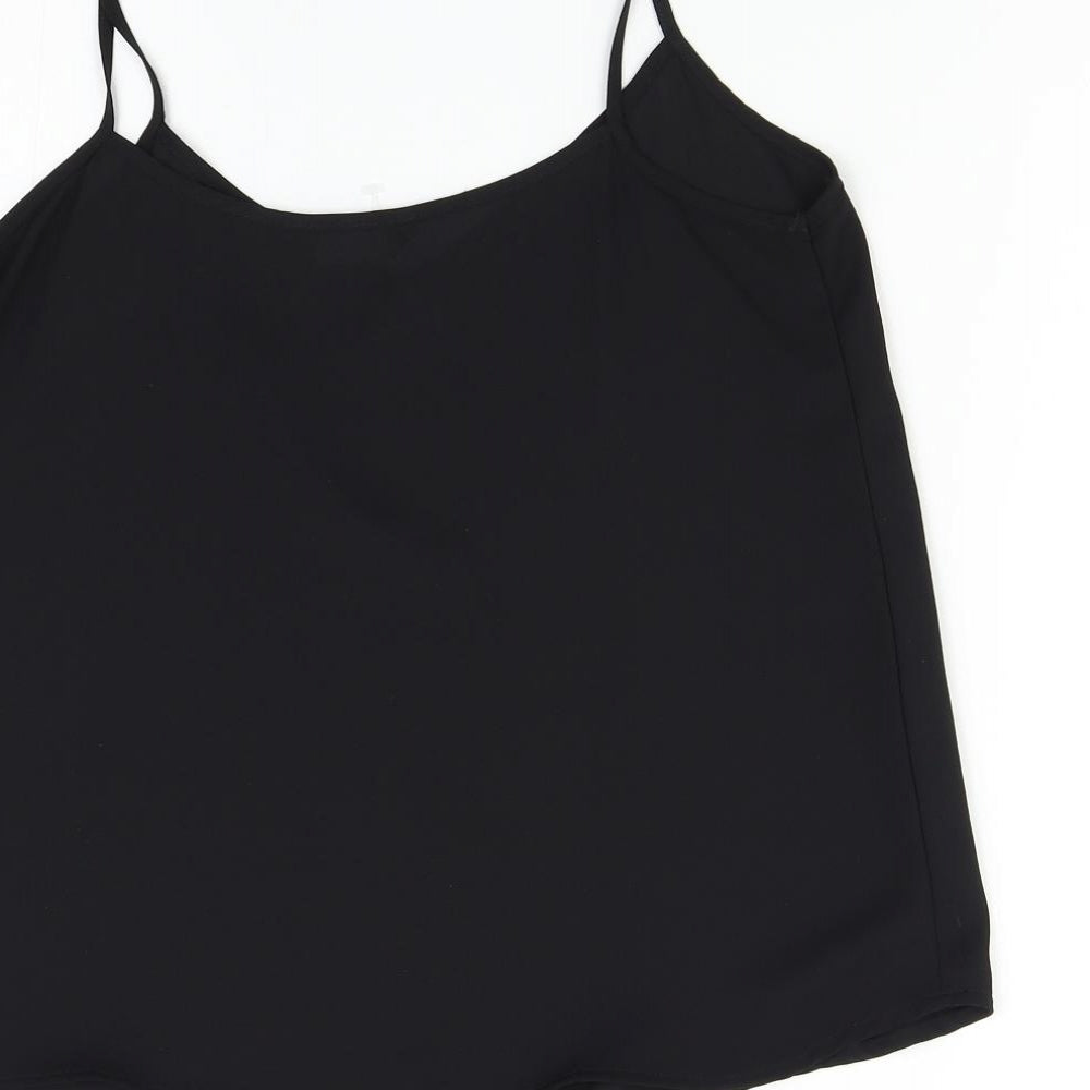 Womens UK Size 10 New Look Black Camisole Tank