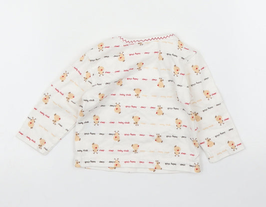 Zip Zap Baby White Basic T-Shirt Size 0-3 Months
