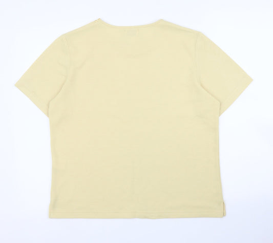 Bonmarché Womens Yellow Basic T-Shirt Size S