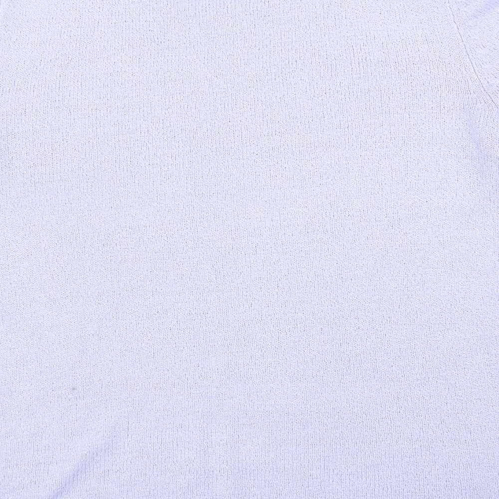 Womens UK Size S BM Purple Basic T-Shirt