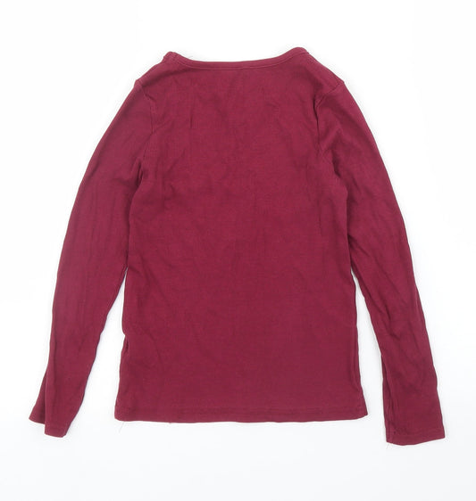 Nutmeg Girls Purple Basic T-Shirt Size 7 Years