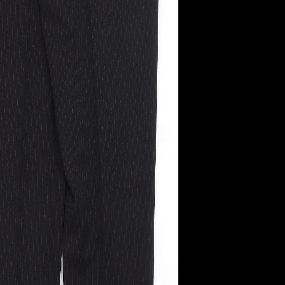 Taylor & Wright Mens Black Striped Dress Pants Trousers Size 32 in L31 in