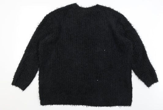 Kensie Womens Black Cardigan Jumper Size XL