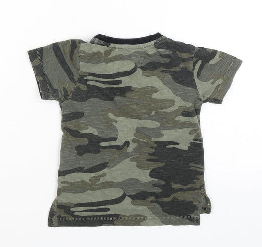Mini Rebel Baby Green Camouflage Basic T-Shirt Size 12-18 Months - #Epic Cool Dude