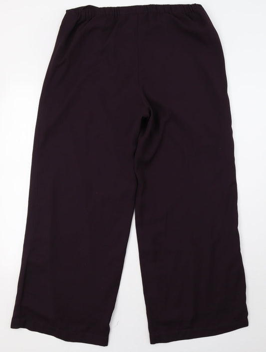 Womens UK Size 14 Wardrobe Regular Fit Purple Trousers