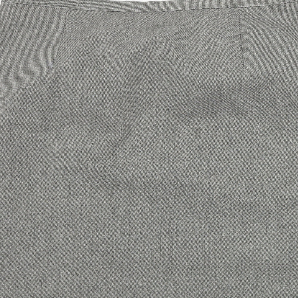 Brand and care label for Principles women’s grey a-line skirt, size UK 16