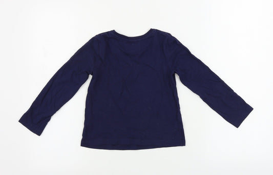 George Girls Blue Basic T-Shirt Size 4-5 Years
