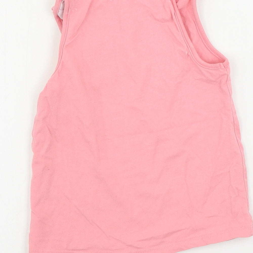 Brand and care label for George girls’ pink camisole t-shirt, size 5-6, years