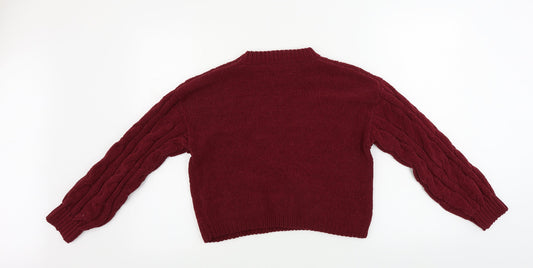 Matalan Girls Red Pullover Jumper Size 12 Years