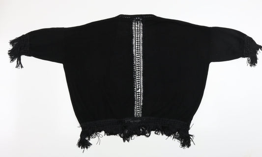 Womens UK Size 14 Atmosphere Black Cardigan Jumper