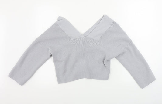 Boohoo Womens Grey Pullover Jumper Size M