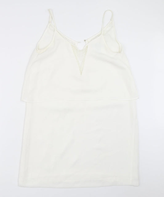 Womens UK Size M Mango White Basic Blouse