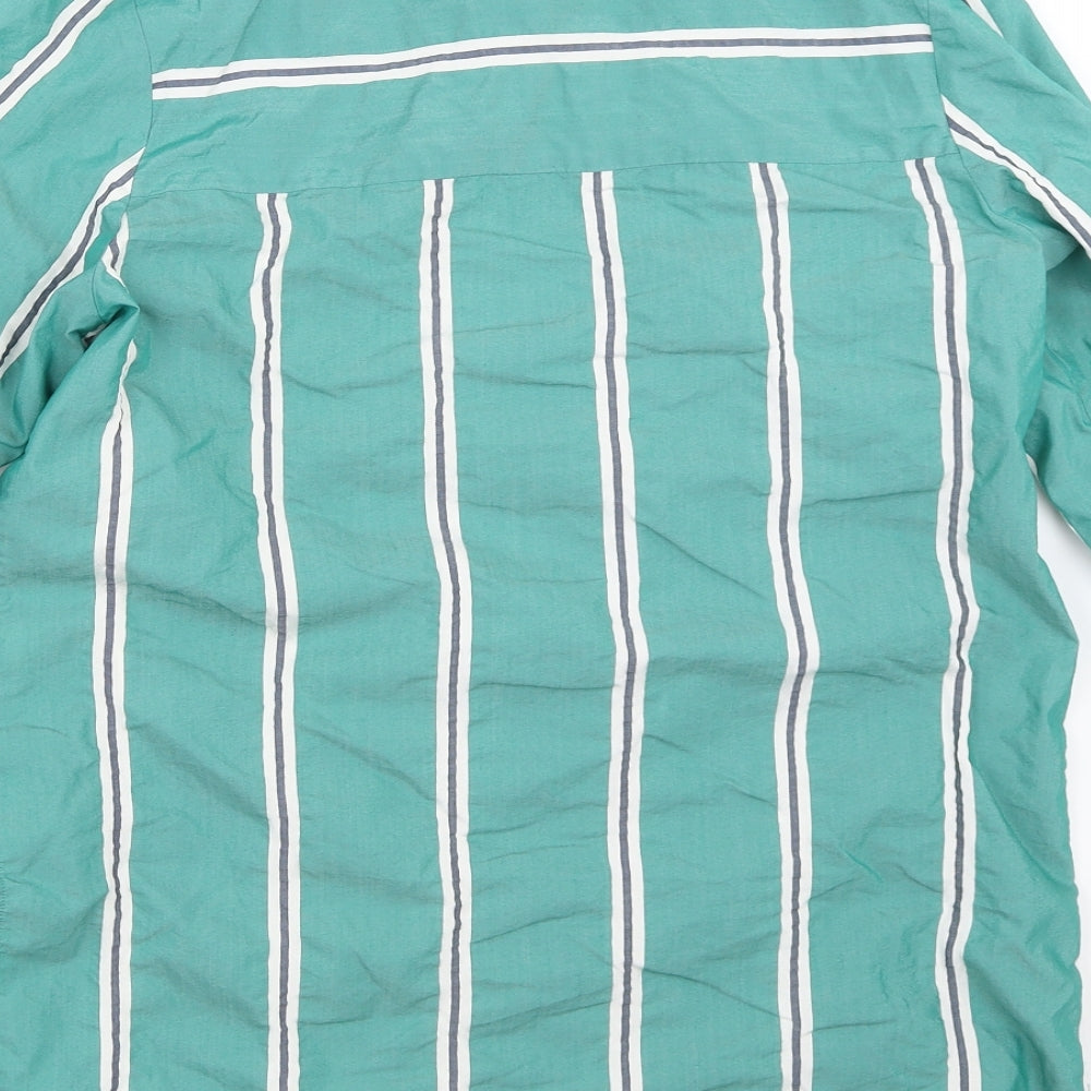 Womens UK Size 8 Marks and Spencer Green Basic Button-Up