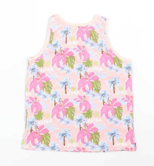 Marks and Spencer Girls Pink Basic Tank Size 9-10 Years