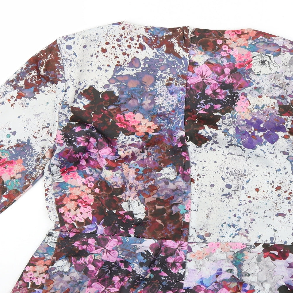 Womens UK Size 6 H&M Multicoloured Basic Blouse