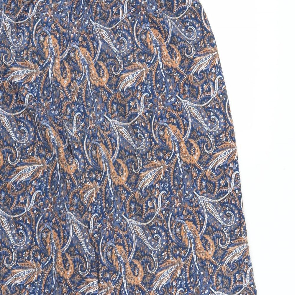 ESMARA Womens Multicoloured Geometric Cropped Trousers Size 14 L22 in