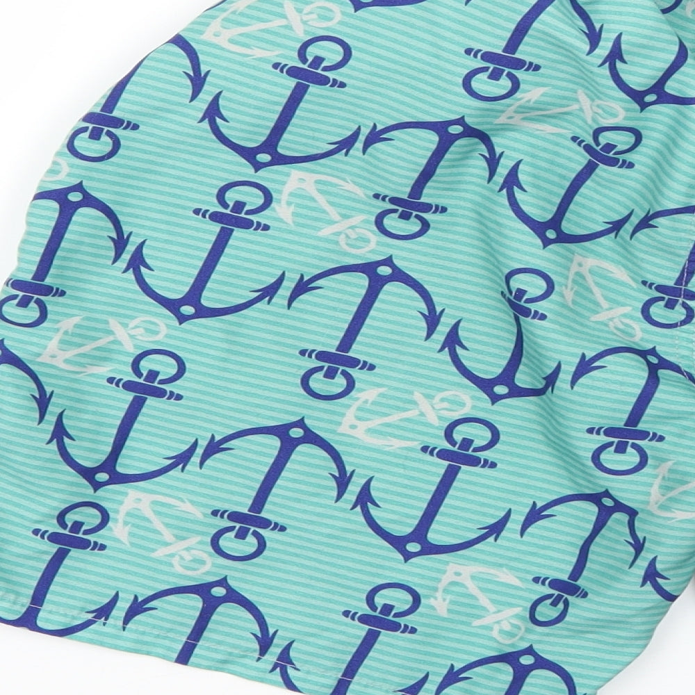 Preworn Mens Green Geometric Sweat Shorts Size XL