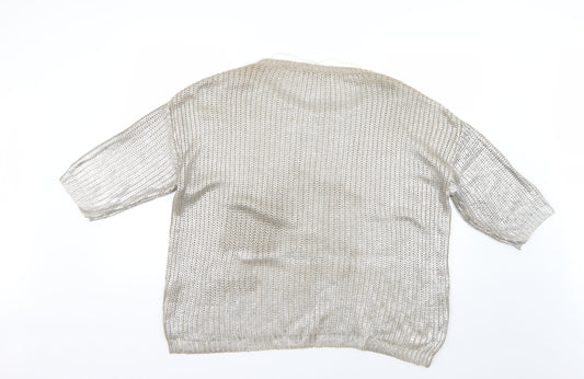 Internacionale Womens Gold Pullover Jumper Size 12