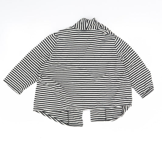 George Womens Black Striped Jacket Size 16