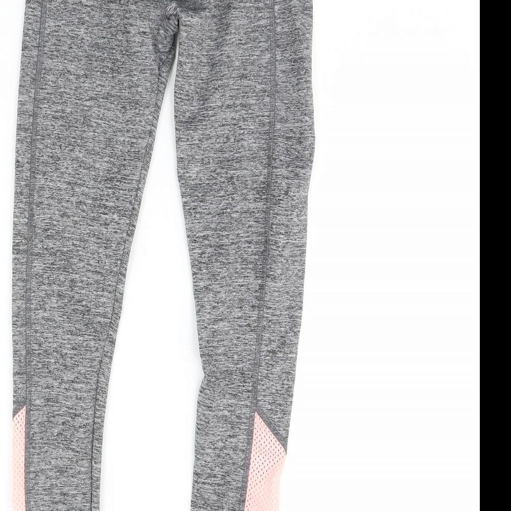 New Look Womens Grey Compression Leggings Size XS L28 in