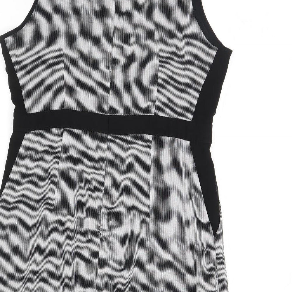 FOREVER 21 Womens Black Striped Mini Size L