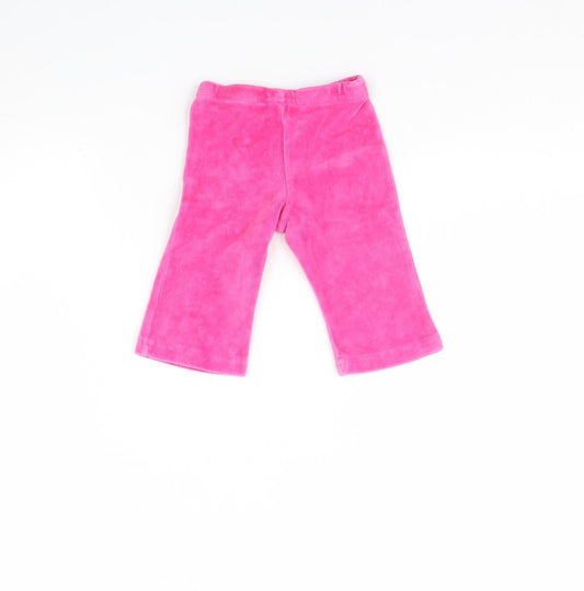 Baby Mac Girls Pink Corduroy Track Pants Trousers Size 3-6 Months