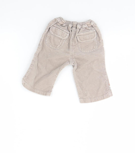Mothercare Girls Beige Corduroy Capri Trousers Size 3-6 Months
