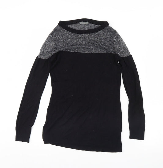 Womens UK Size 10 South Black Pullover Jumper
