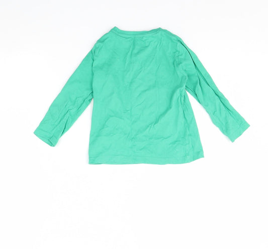 Primark Boys Green Basic T-Shirt Size 3 Years - Monkey