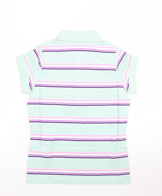 Womens UK Size 8 Moose Green Basic Polo