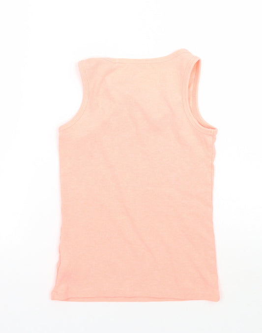 NEXT Girls Orange Basic Tank Size 7 Years