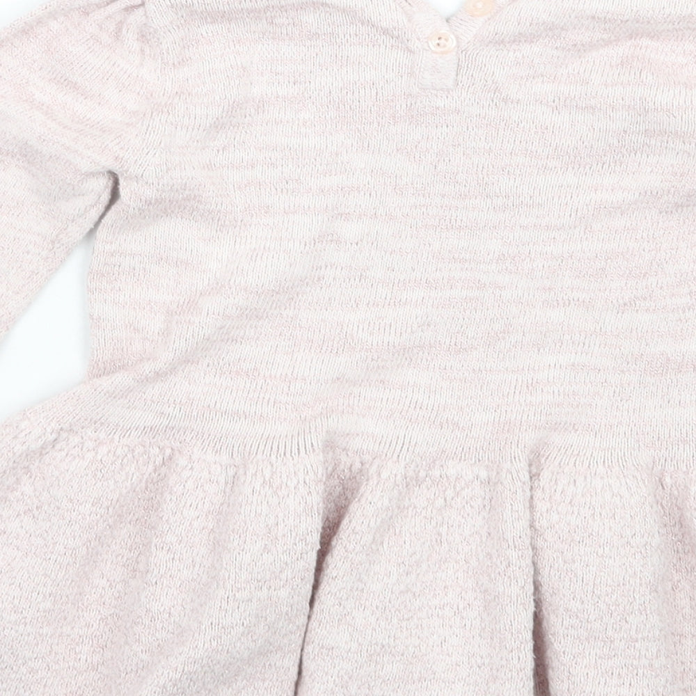 Brand and care label for Matalan girls’ pink a-line, size 18-24, months