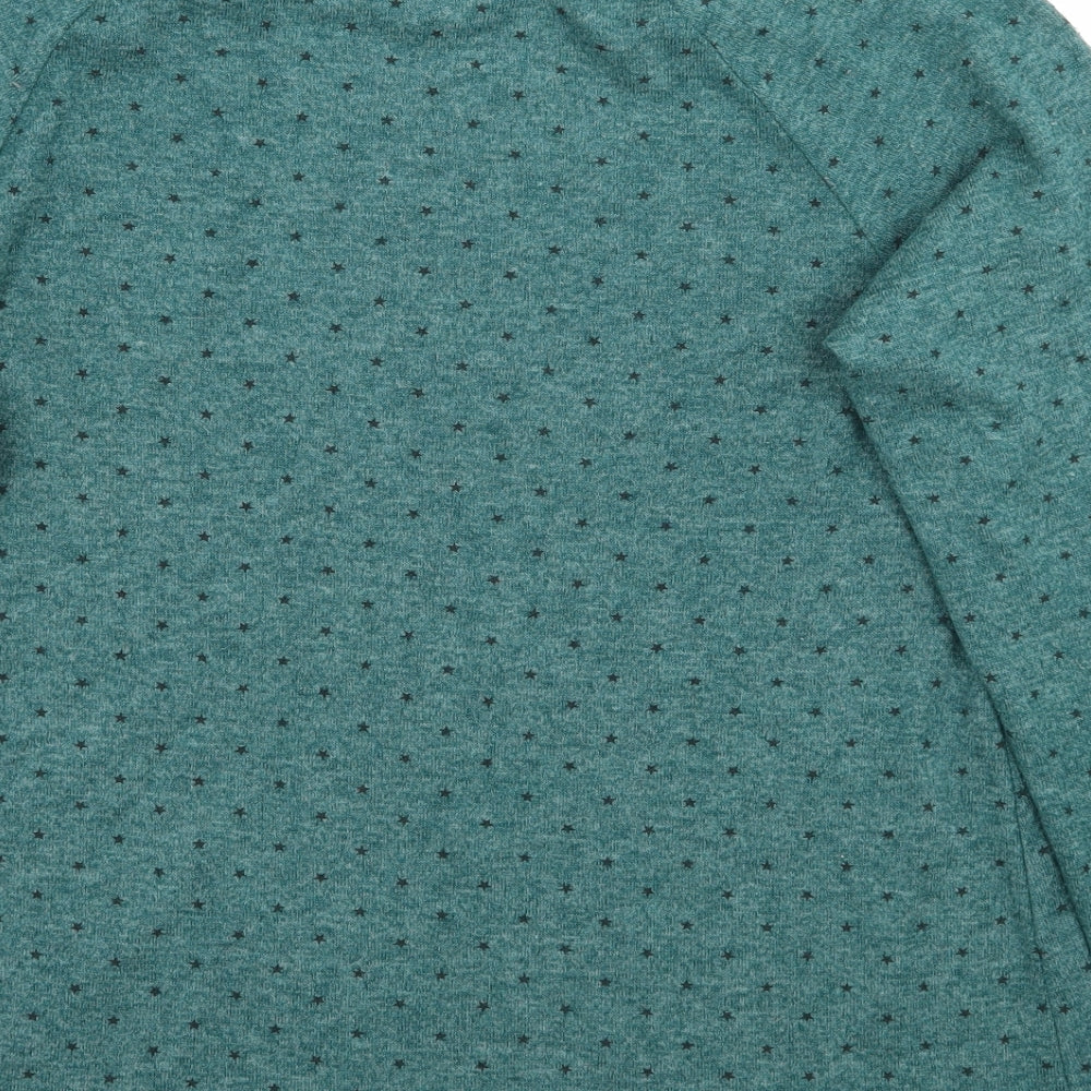 Primark Womens Green Geometric Pullover Jumper Size 12
