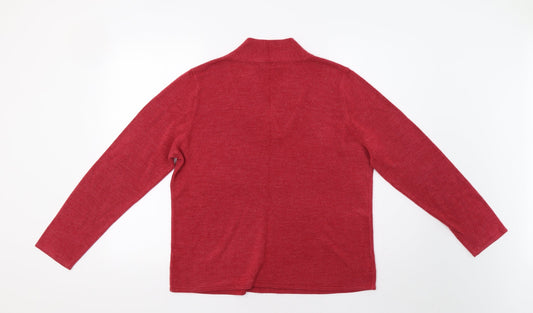 BM Womens Red Pullover Jumper Size M
