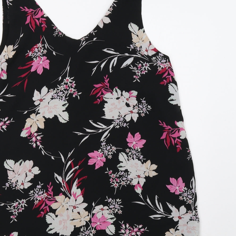 Capsule Womens Black Floral Tunic Tank Size L