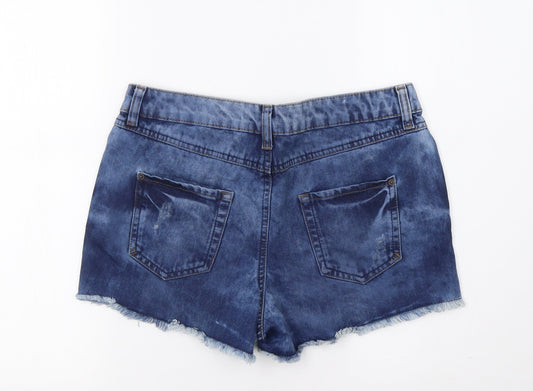 New Lok Womens Blue Hot Pants Shorts Size 10