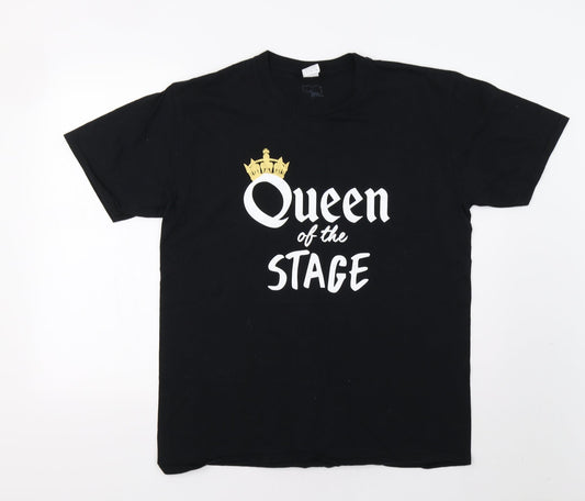 Hippo Warehouse Womens Black Basic Polo Size L - Queen