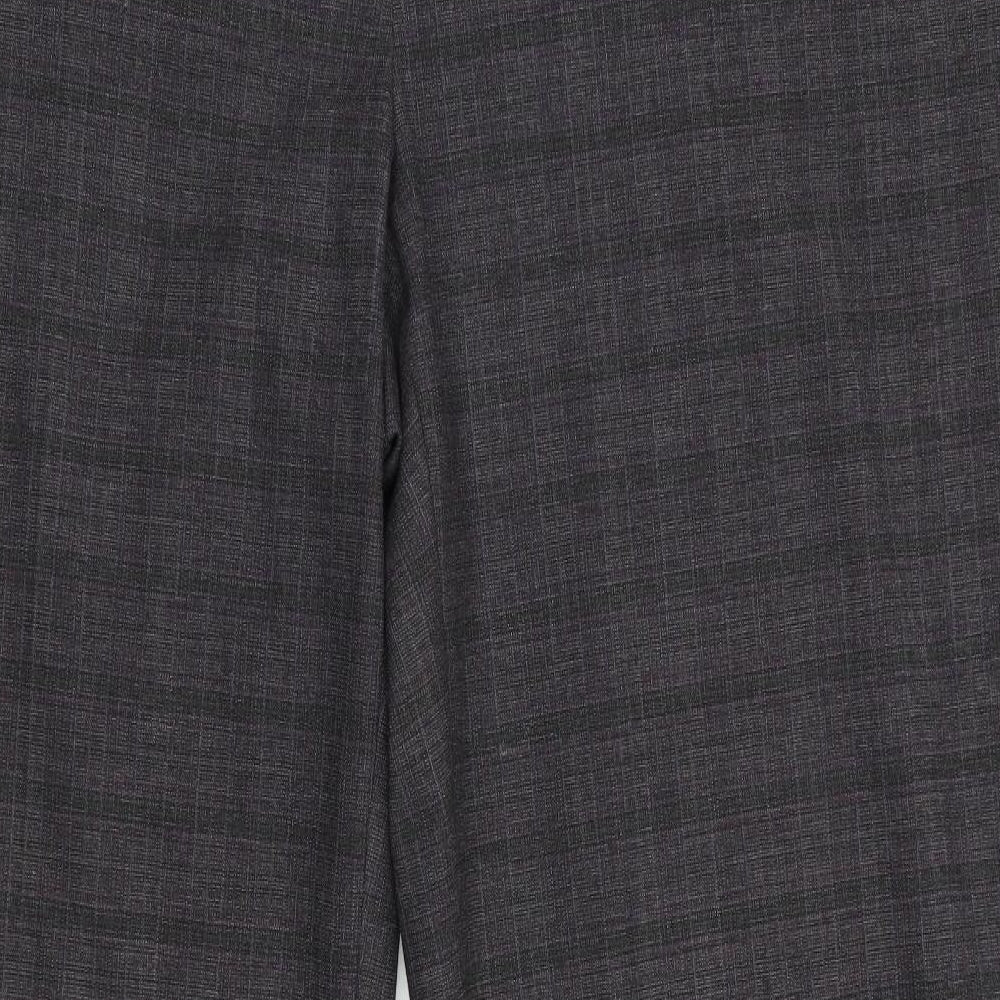 CC Womens Purple Check Dress Pants Trousers Size 18 L28 in