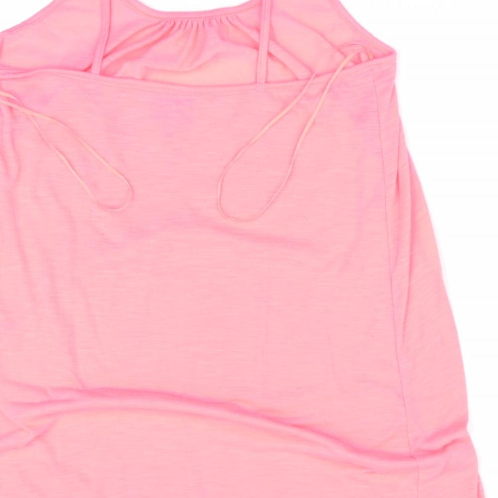 Brand and care label for Papaya women’s orange camisole t-shirt, size S