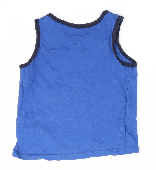Primark Boys Blue Basic Tank Size 6-7 Years - Spaceman