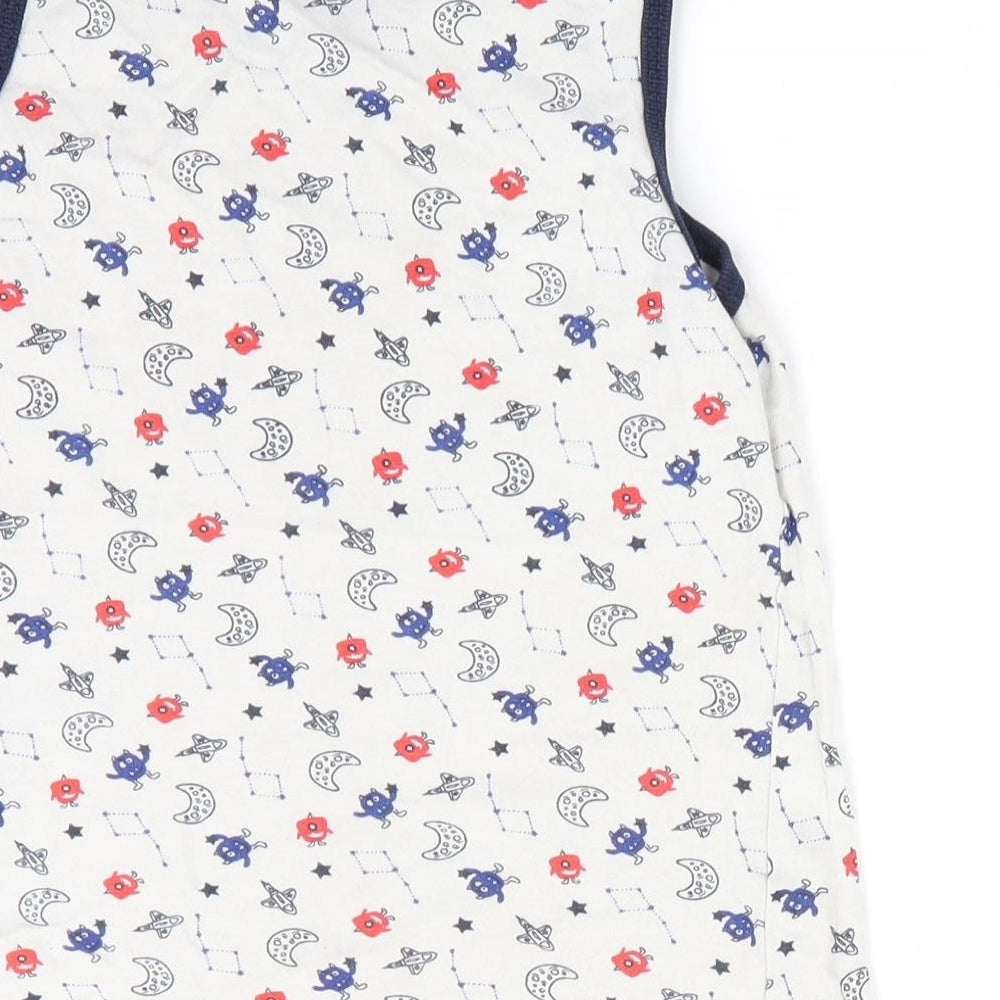 Primark Boys White Basic Tank Size 6-7 Years - Spacemen