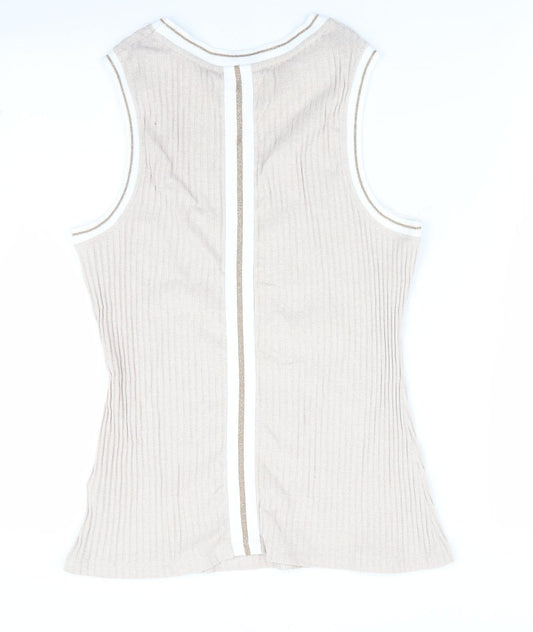 Womens UK Size 16 NEXT Beige Vest Jumper